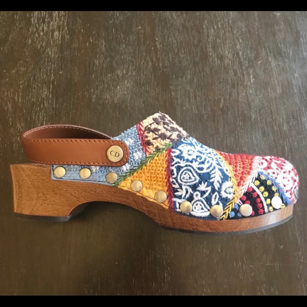 Christian Dior Patchwork Clogs